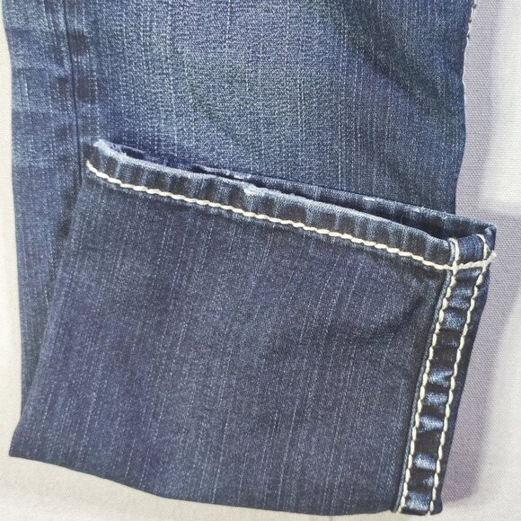 Silver Jeans Suki High Capri women's size W29 ink blue factory distressed - Picture 11 of 16